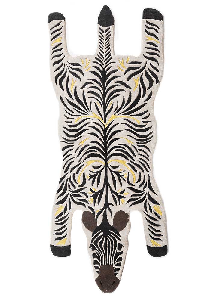 Children's Rug other shape  - 215 x 90 cm - black and white