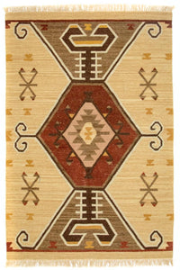 Kelim Rug - Trendy - 187 x 126 cm - yellow