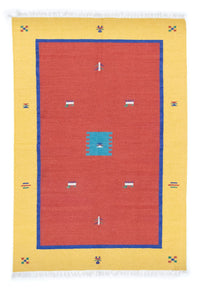 Kelim Rug - Trendy - 200 x 140 cm - red