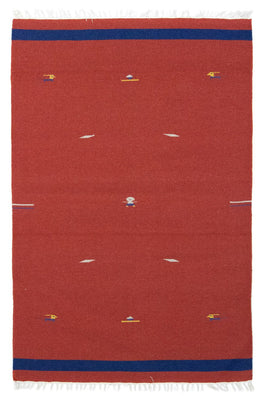 Kelim Rug - Trendy - 180 x 120 cm - red