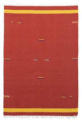 Kelim Rug - Trendy - 200 x 140 cm - red