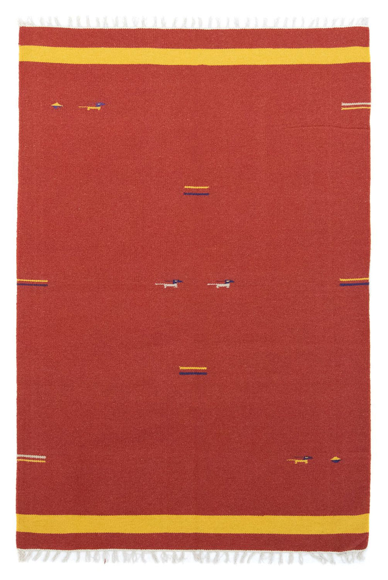 Kelim Rug - Trendy - 200 x 140 cm - red