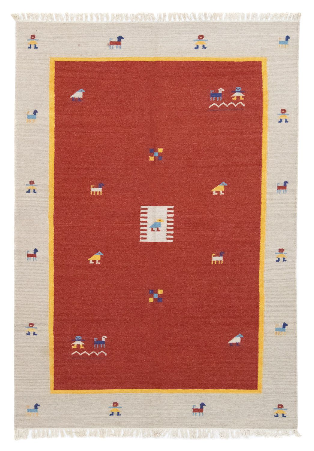 Kelim Rug - Trendy - 200 x 140 cm - red