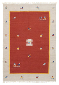 Kelim Rug - Trendy - 200 x 140 cm - red