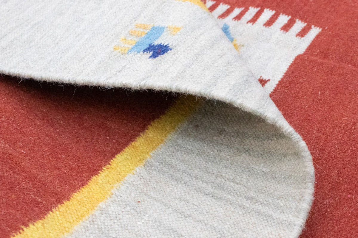 Kelim Rug - Trendy - 200 x 140 cm - red