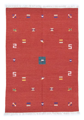 Kelim Rug - Trendy - 200 x 140 cm - red
