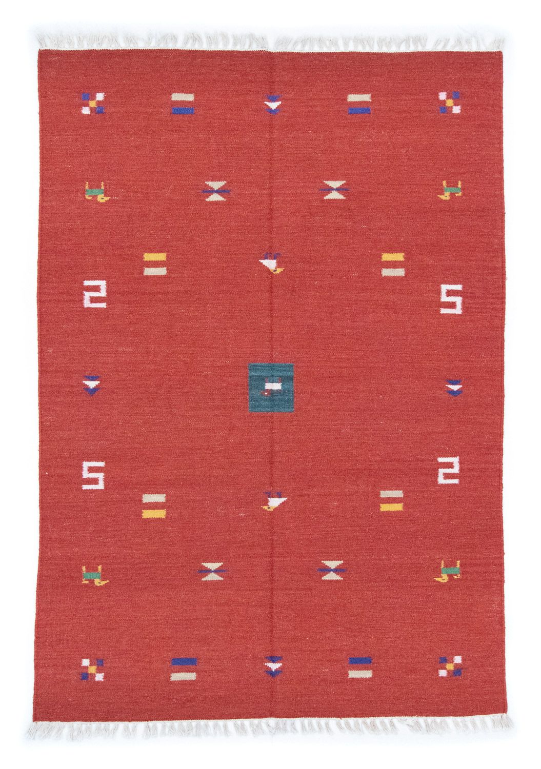 Kelim Rug - Trendy - 200 x 140 cm - red