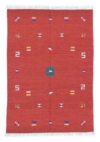 Kelim Rug - Trendy - 200 x 140 cm - red