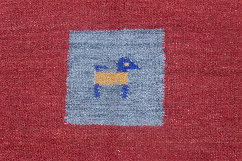 Kelim Rug - Trendy - 200 x 140 cm - red