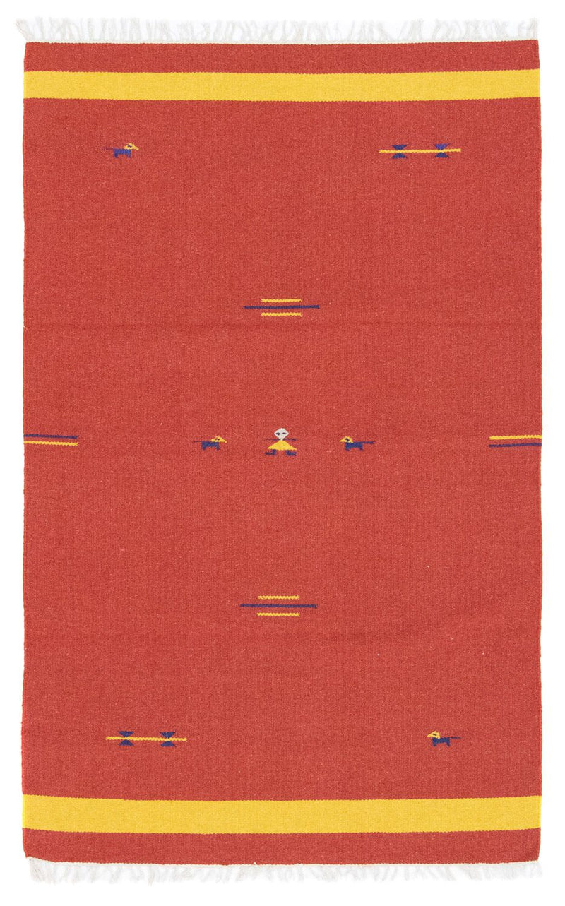 Kelim Rug - Trendy - 180 x 120 cm - red