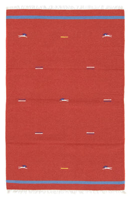 Kelim Rug - Trendy - 180 x 120 cm - red