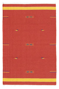 Kelim Rug - Trendy - 180 x 120 cm - red