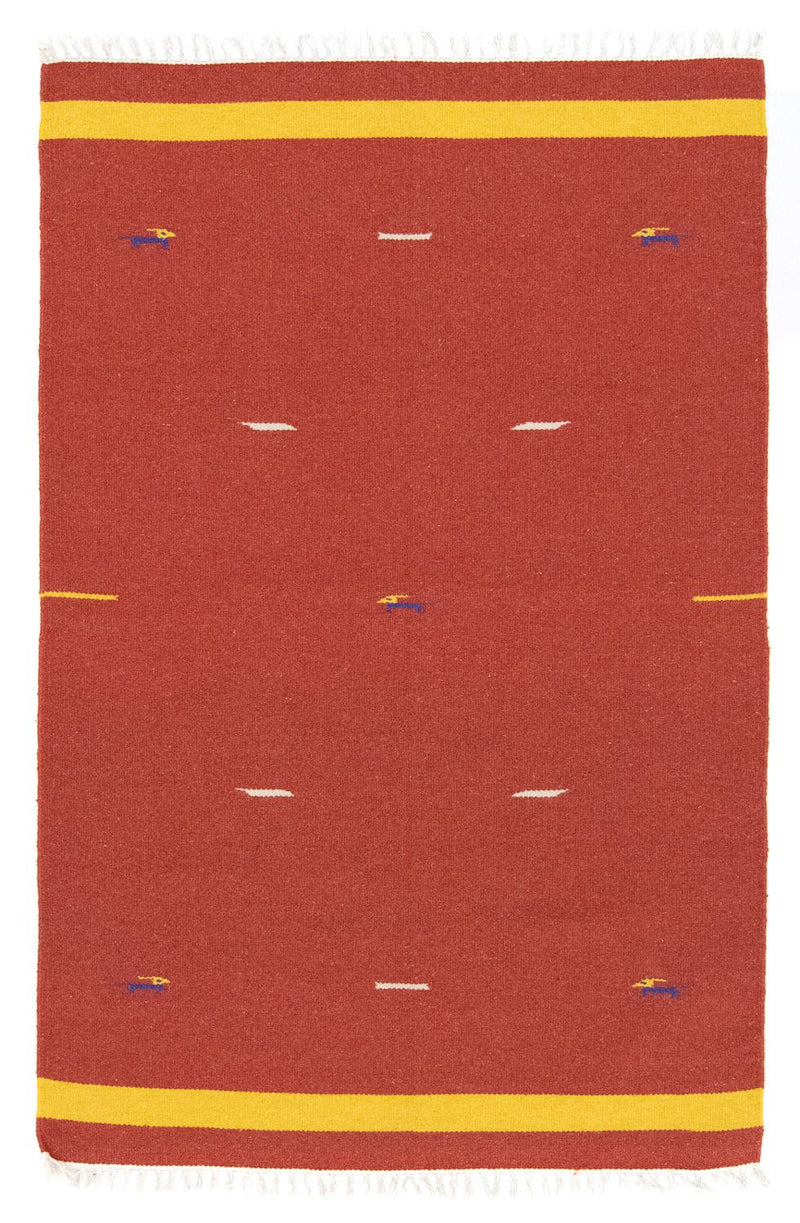 Kelim Rug - Trendy - 180 x 120 cm - red