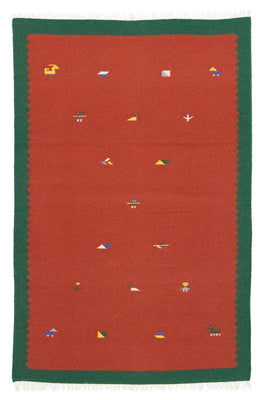 Kelim Rug - Trendy - 180 x 120 cm - red