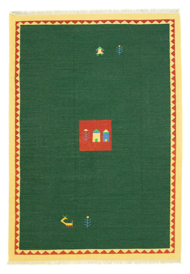 Kelim Rug - Trendy - 300 x 200 cm - dark green