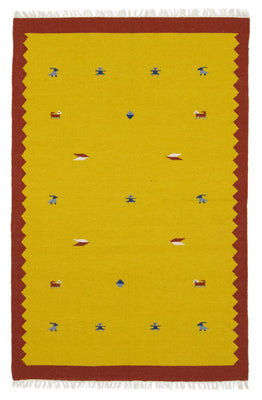 Kelim Rug - Trendy - 180 x 120 cm - yellow