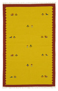 Kelim Rug - Trendy - 180 x 120 cm - yellow