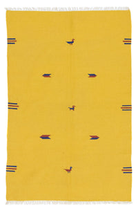 Kelim Rug - Trendy - 200 x 140 cm - yellow