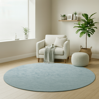 Gabbeh Rug - Softy - Uni - round