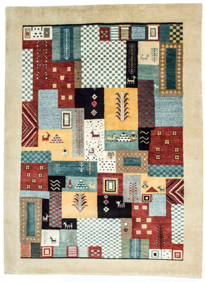 Gabbeh Rug - Loribaft Perser - 198 x 150 cm - colorful