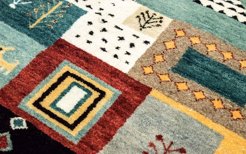 Gabbeh Rug - Loribaft Perser - 198 x 150 cm - colorful