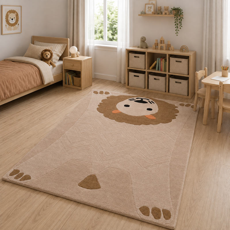 Lying Lion Kids Rug