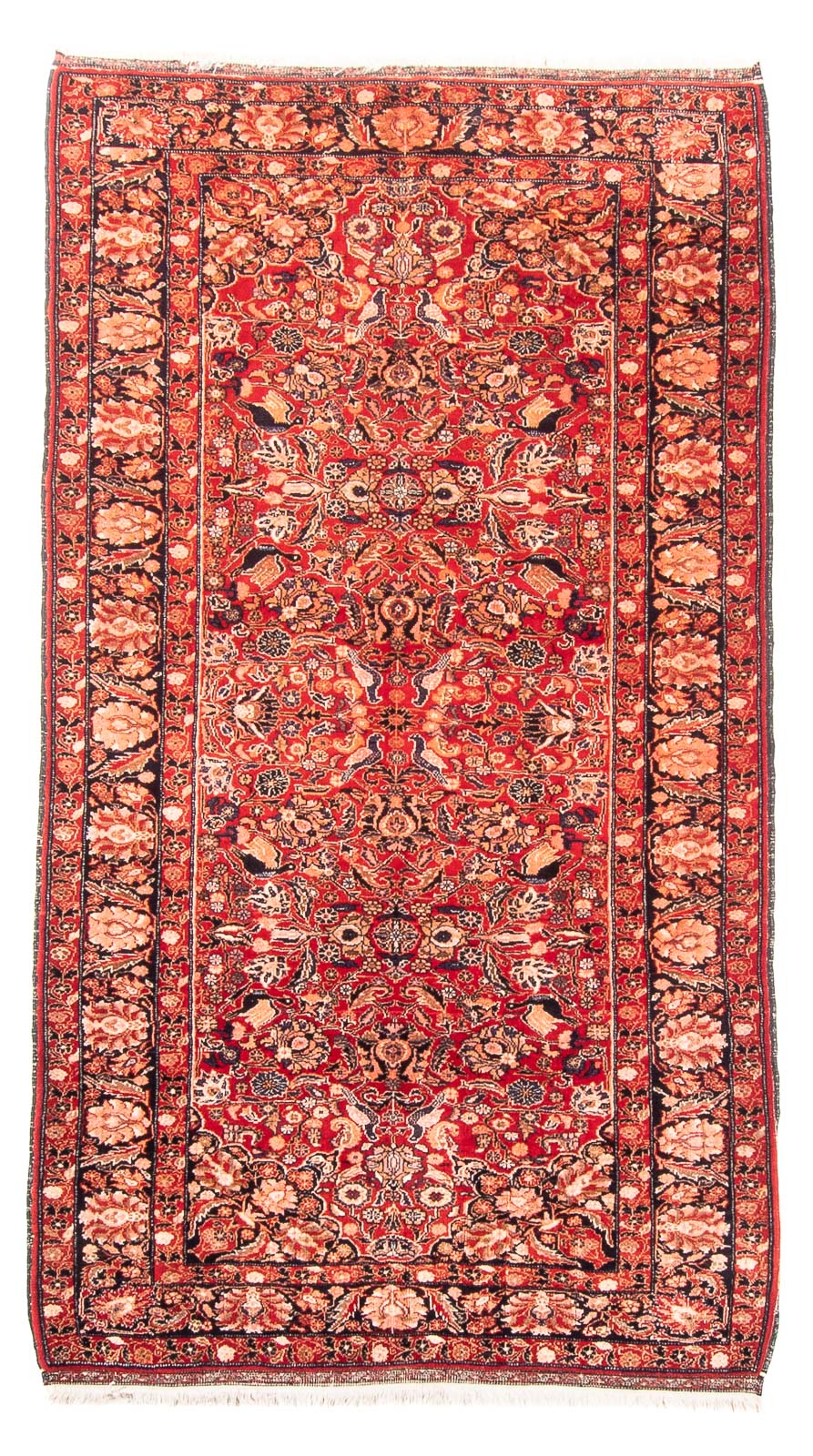 Runner Afghan Rug - 194 x 108 cm - red