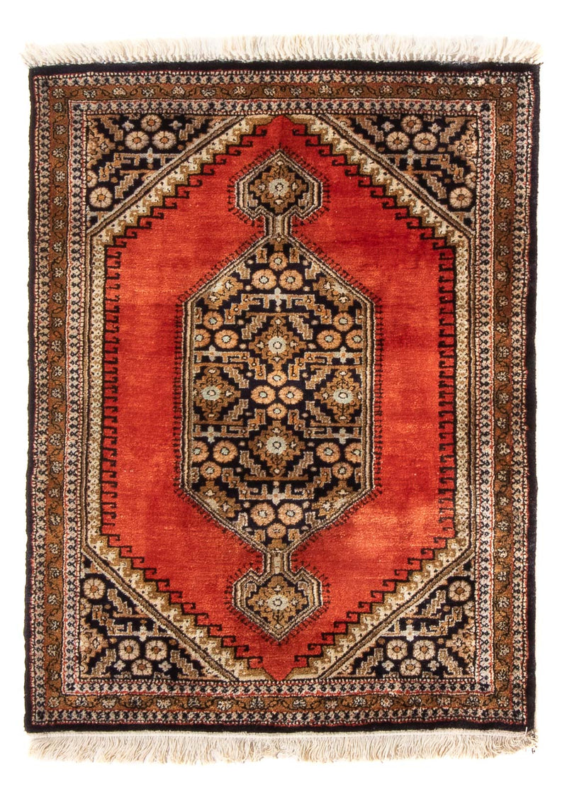 Silk Rug - Ghom Silk - Premium - 77 x 56 cm - orange
