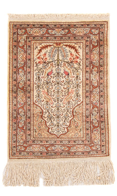 Oriental Rug - Hereke - 58 x 39 cm - beige