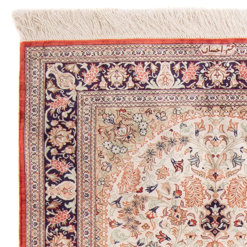 Silk Rug - Ghom Silk - Premium - 119 x 77 cm - beige