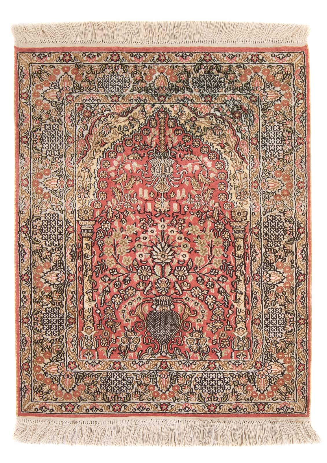 Silk Rug - Chinese Silk - 86 x 64 cm - red