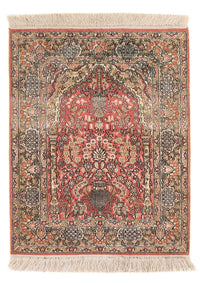 Silk Rug - Chinese Silk - 86 x 64 cm - red