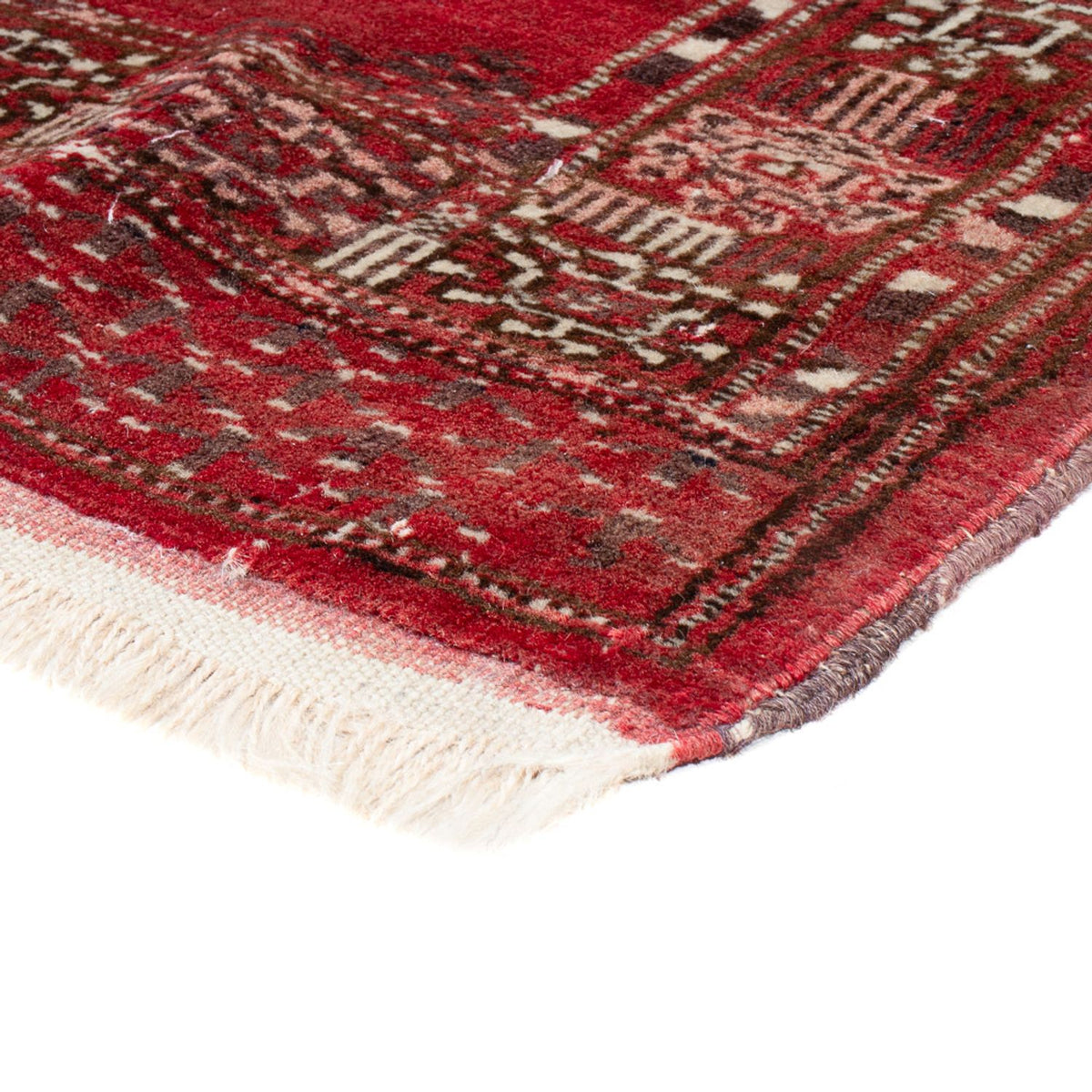 Turkaman Rug - 121 x 83 cm - dark red