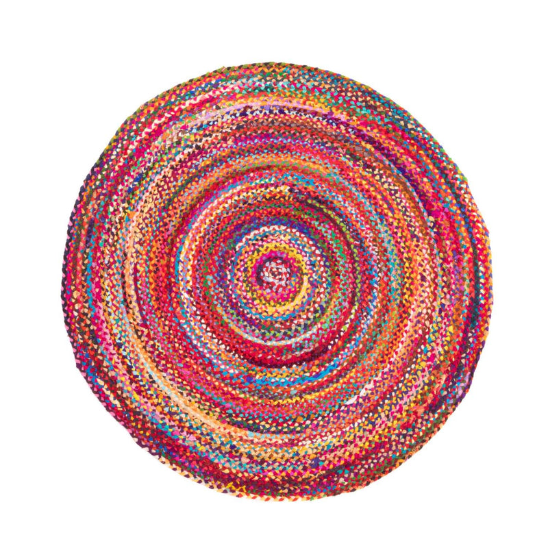 Jute Carpet Rug Indigo Stripy