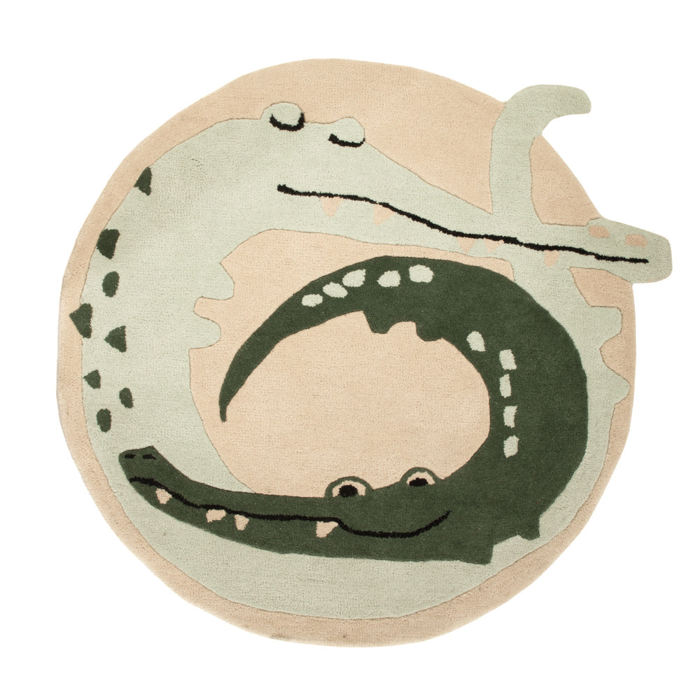 Children's Rug round  - 92 x 92 cm - multicolored