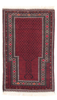 Belutsch Rug - Prayer Rug - 145 x 88 cm - red