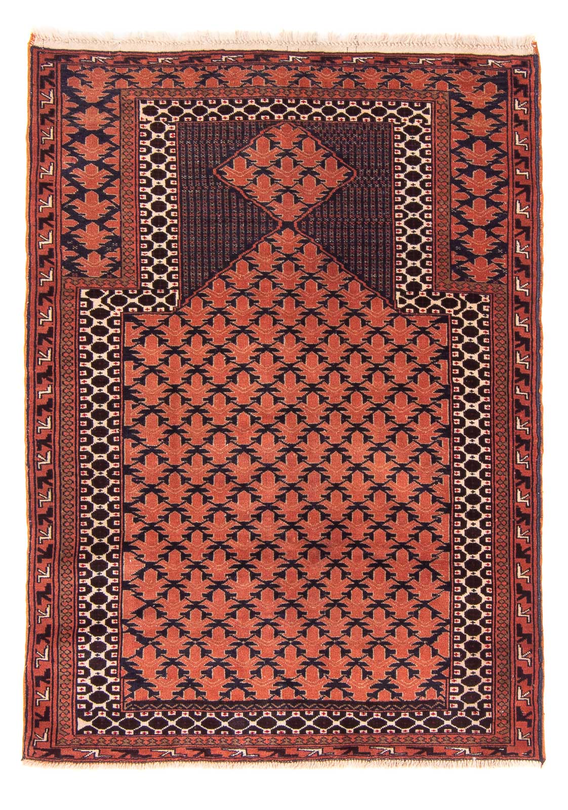 Belutsch Rug - Prayer Rug - 138 x 95 cm - rust