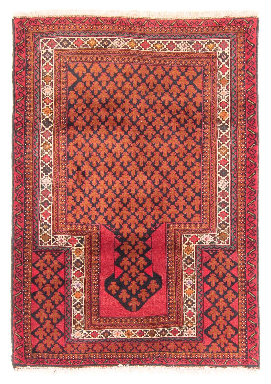 Belutsch Rug - Prayer Rug - 131 x 96 cm - red