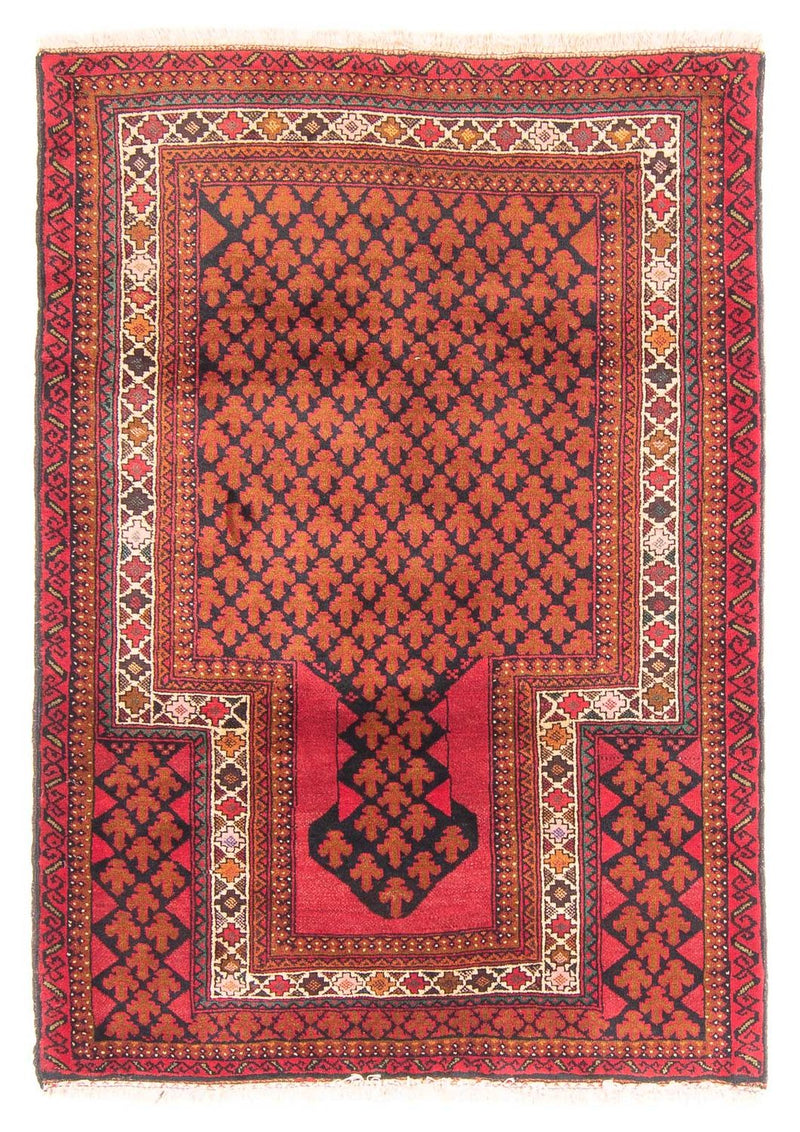 Belutsch Rug - Prayer Rug - 131 x 96 cm - red