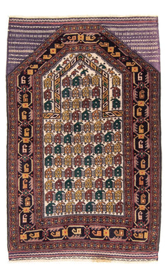 Belutsch Rug - Prayer Rug - 126 x 82 cm - multicolored