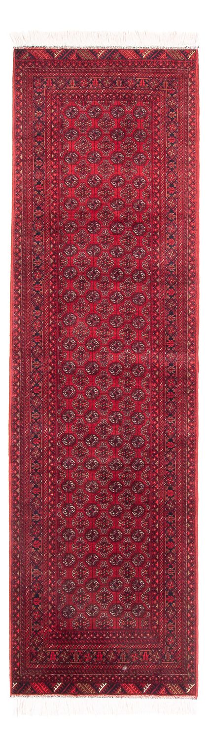 Runner Afghan Rug - Bukhara - 290 x 80 cm - red