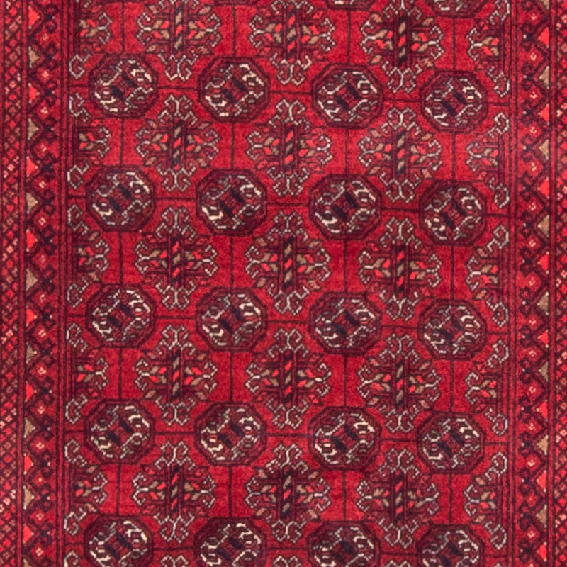 Runner Afghan Rug - Bukhara - 290 x 80 cm - red