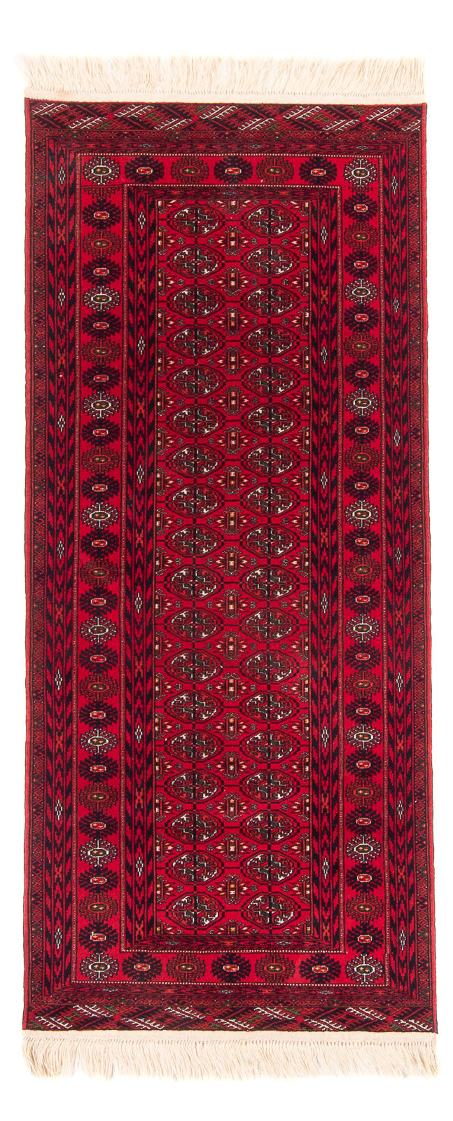 Runner Afghan Rug - 190 x 82 cm - red