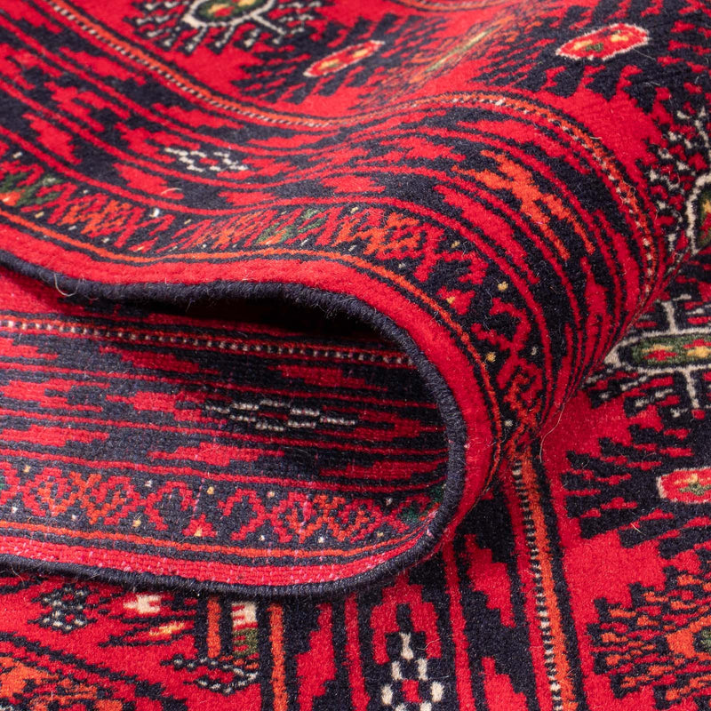 Runner Afghan Rug - 190 x 82 cm - red