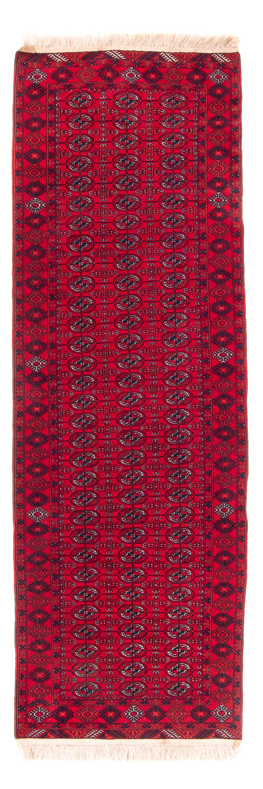 Runner Afghan Rug - 258 x 85 cm - red
