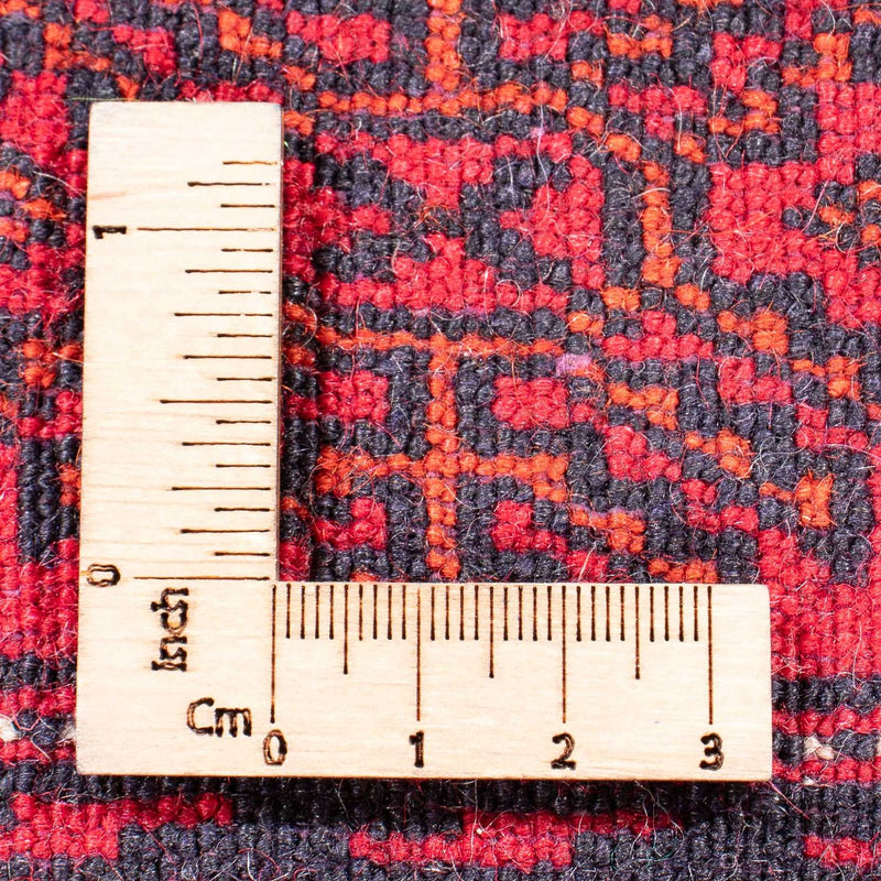 Runner Afghan Rug - Bukhara - 377 x 90 cm - red