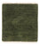 Gabbeh Rug - Indus square  - 54 x 51 cm - green