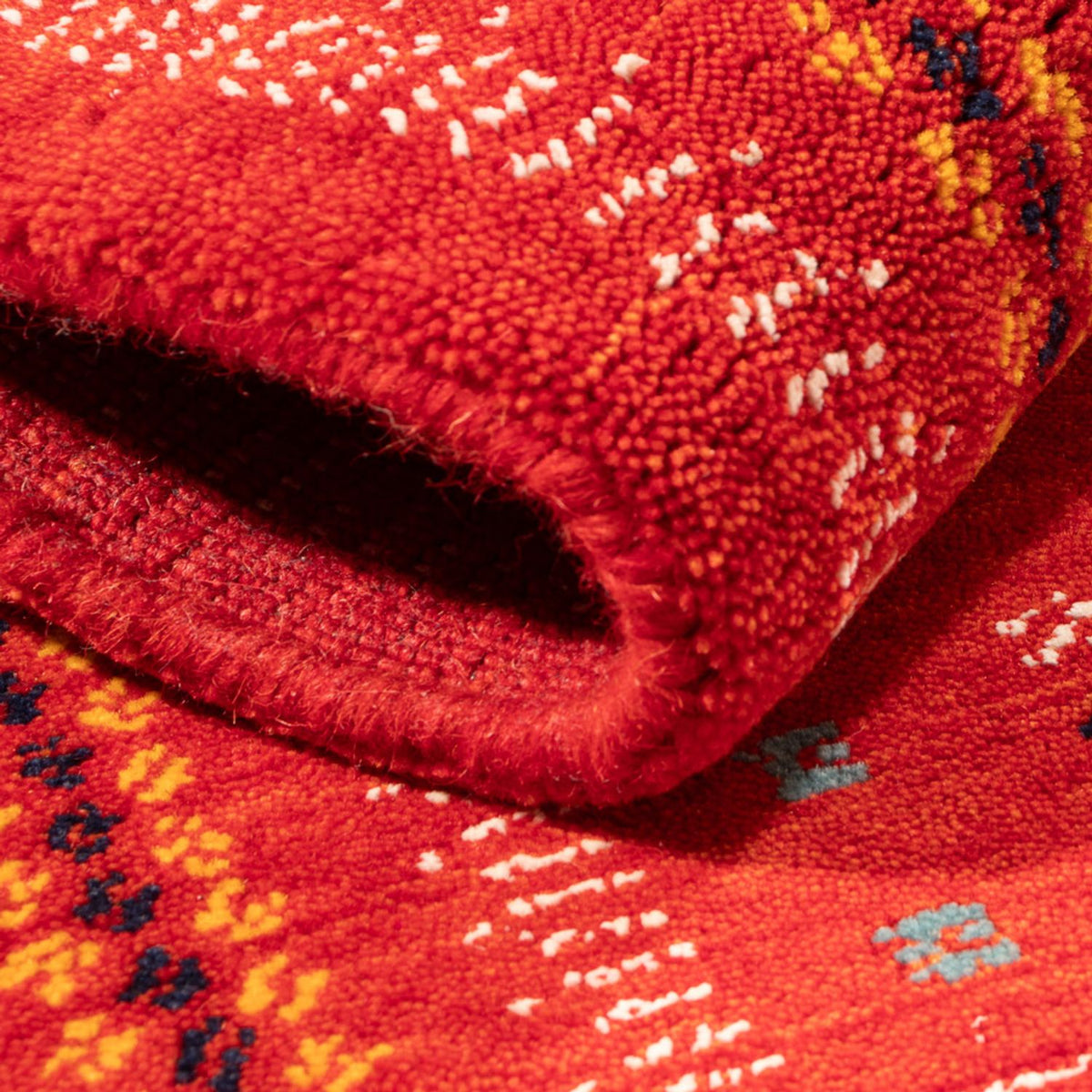 Gabbeh Rug - Loribaft Softy - 90 x 60 cm - red