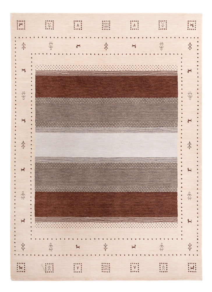 Gabbeh Rug - Loribaft Softy - 240 x 170 cm - light beige