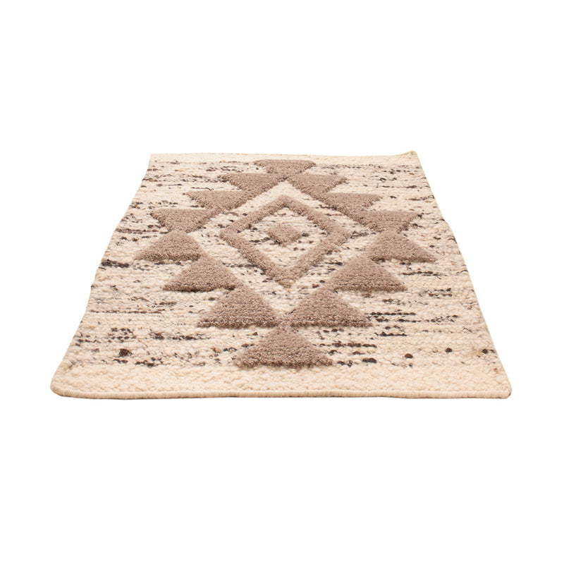 Wool Rug - 90 x 60 cm - light beige